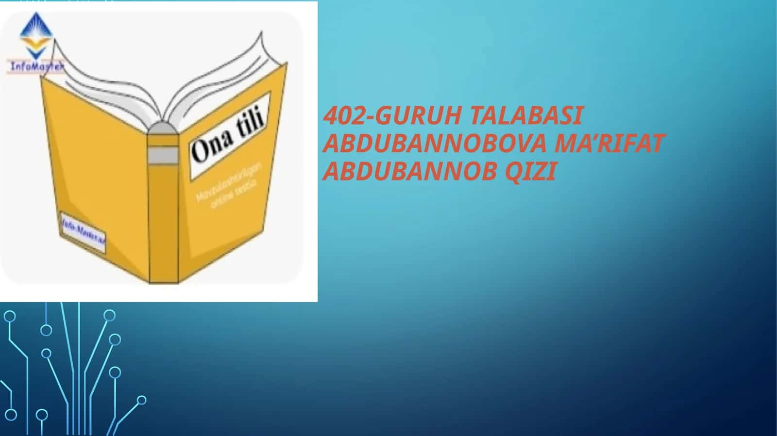 Alohida olingan so’zlar.Undov va taqlid so’zlar 1