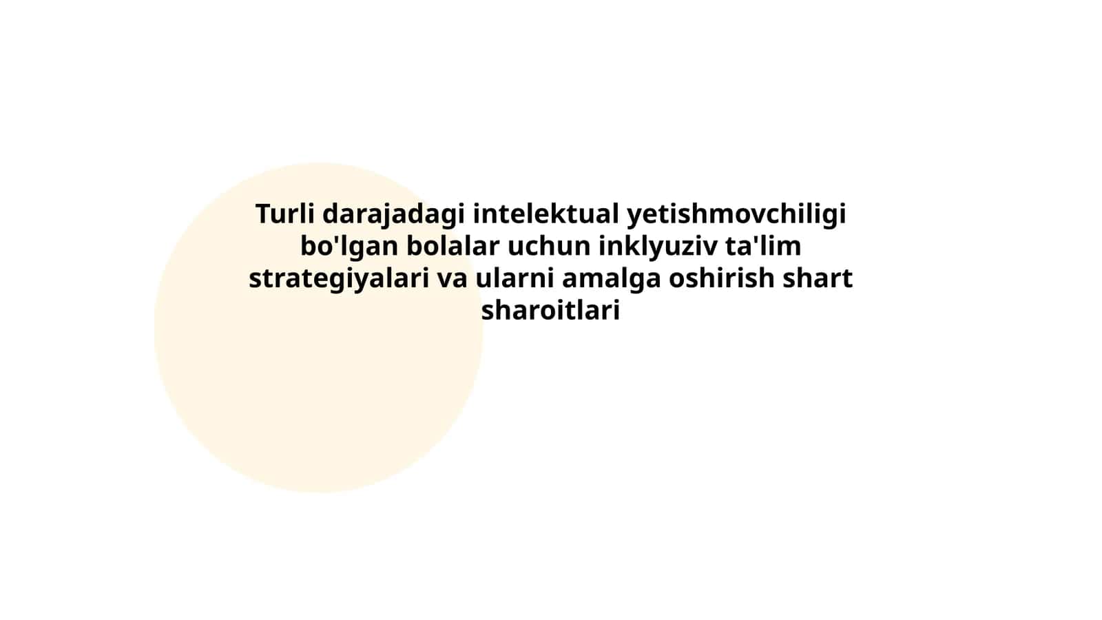 Inklyuziv ta'lim strategiyalari 1