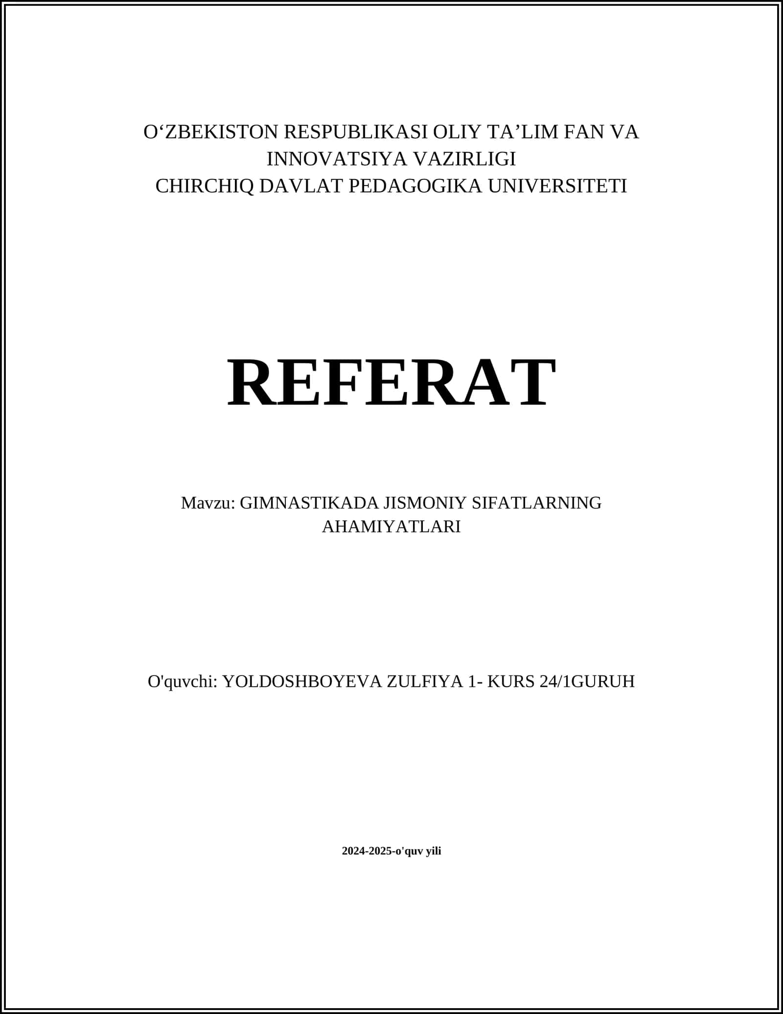 GIMNASTIKADA JISMONIY SIFATLARNING AHAMIYATLARI 1