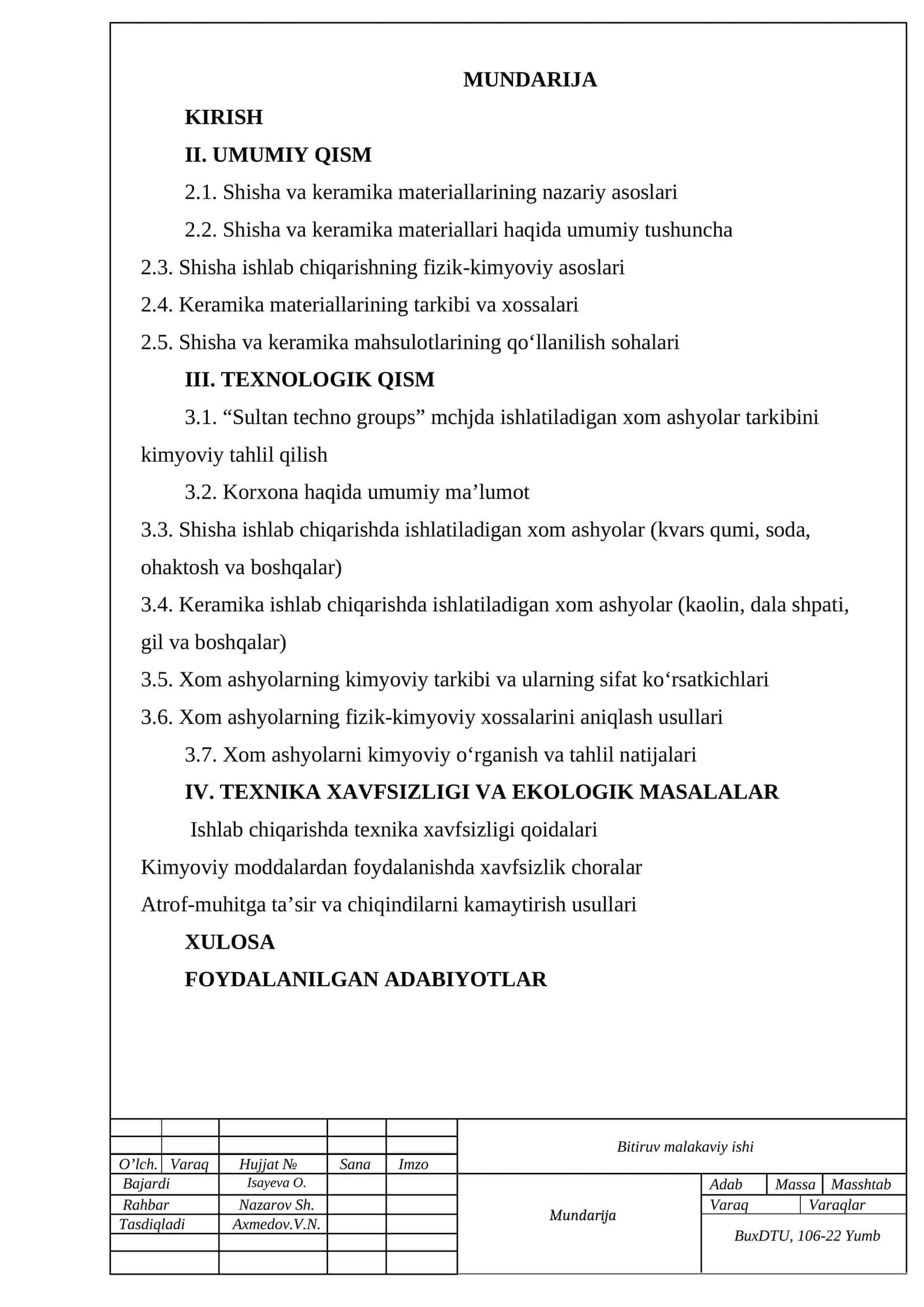 Shisha va keramika materiallarining nazariy asoslari 1