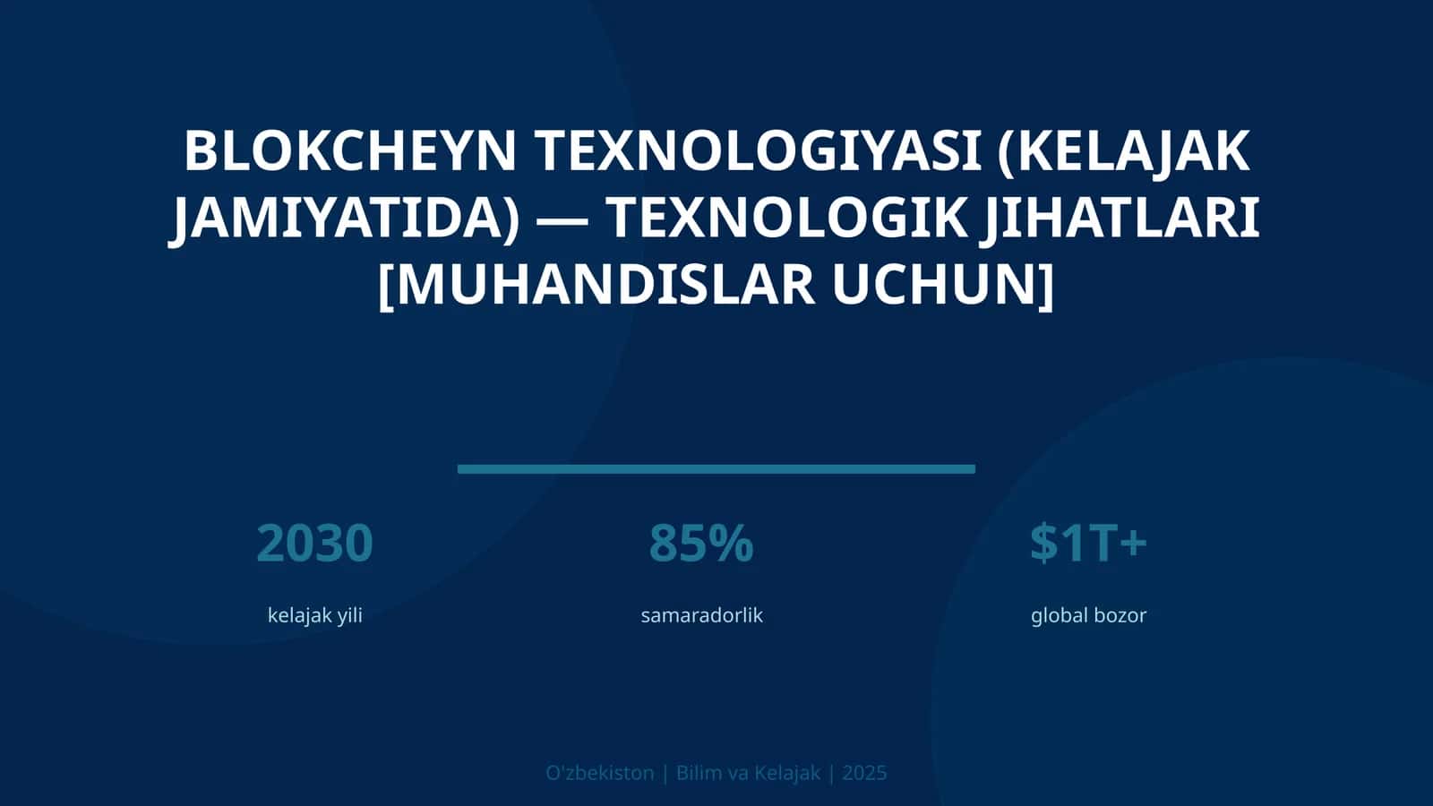 Blokcheyn texnologiyasi (kelajak jamiyatida) — texnologik jihatlari [muhandislar uchun] 1