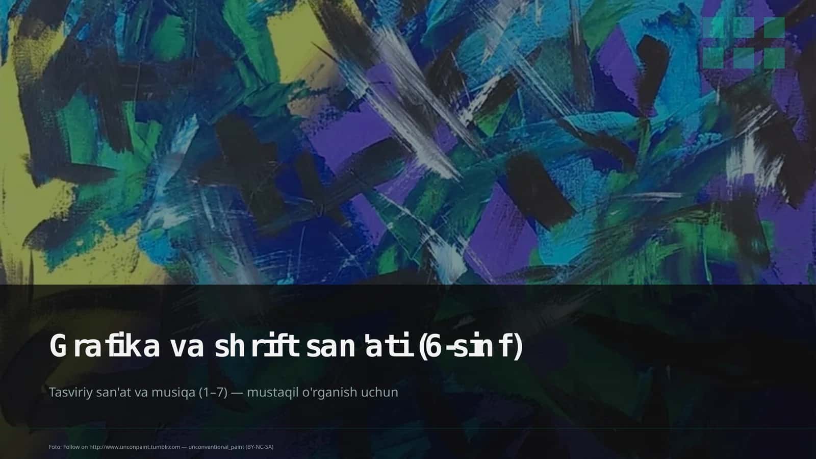 Grafika va shrift san'ati (6-sinf) 1