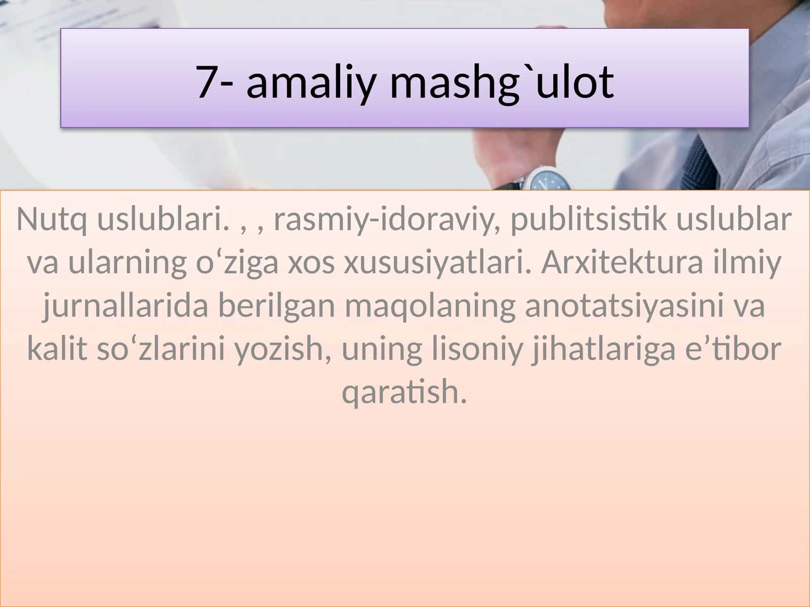 Nutq uslublari 1
