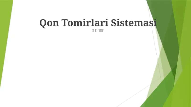 Qon Tomirlari Sistemasi 1
