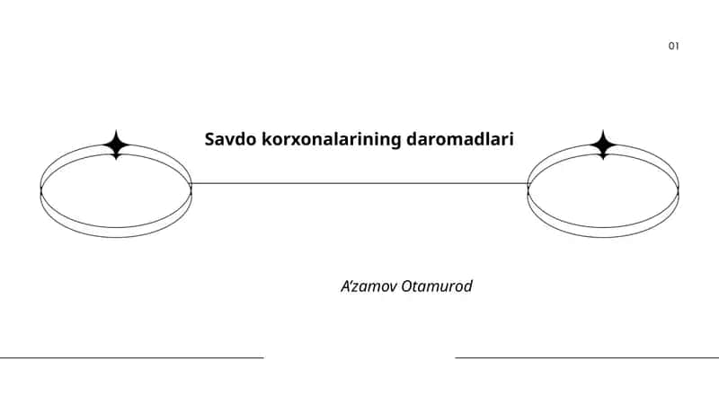 Savdo korxonalarining daromadlari 1