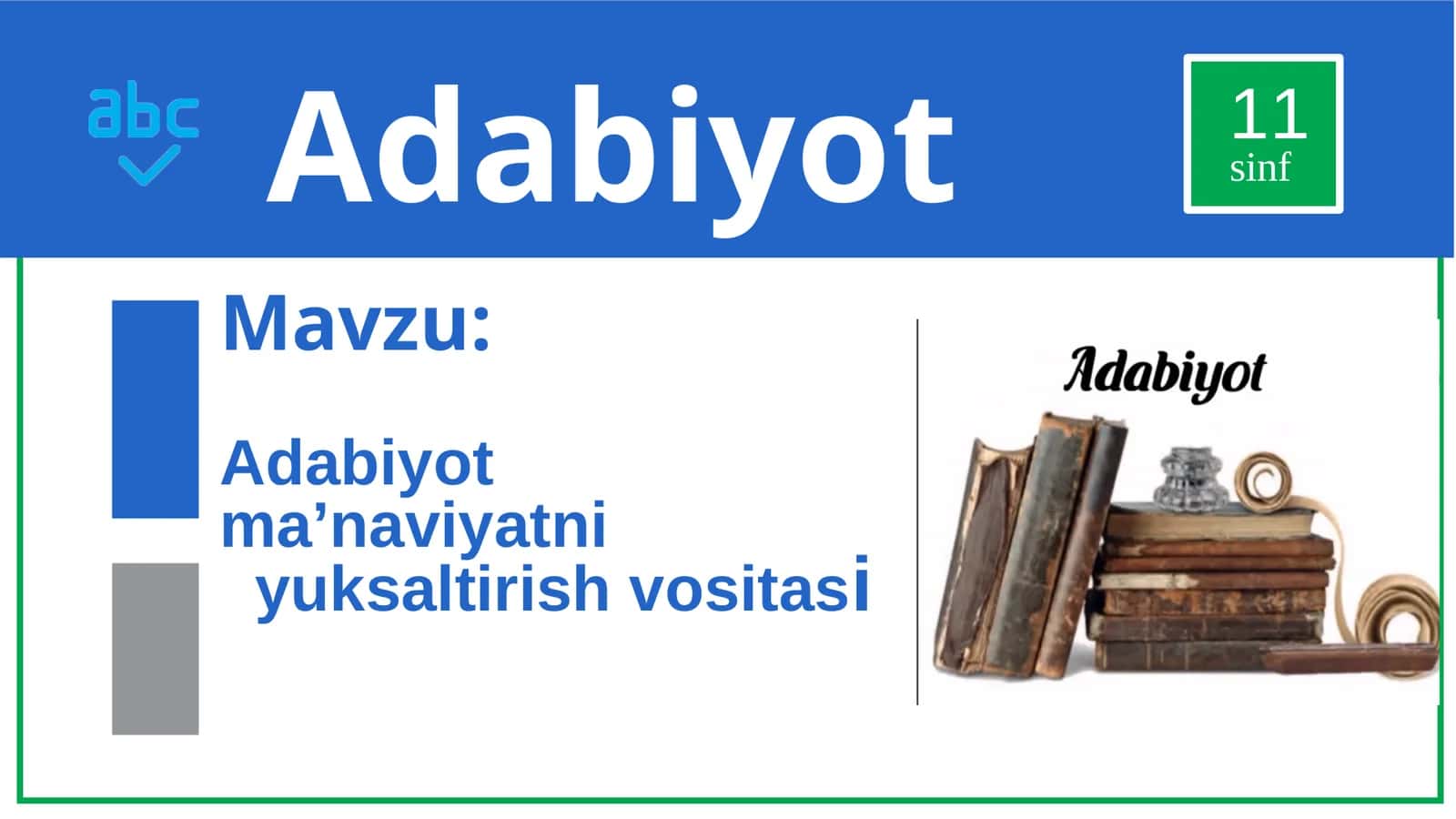 Adabiyot 1
