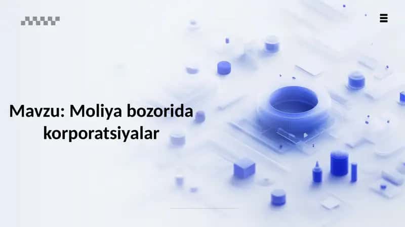 Moliya bozorida korporatsiyalar 1
