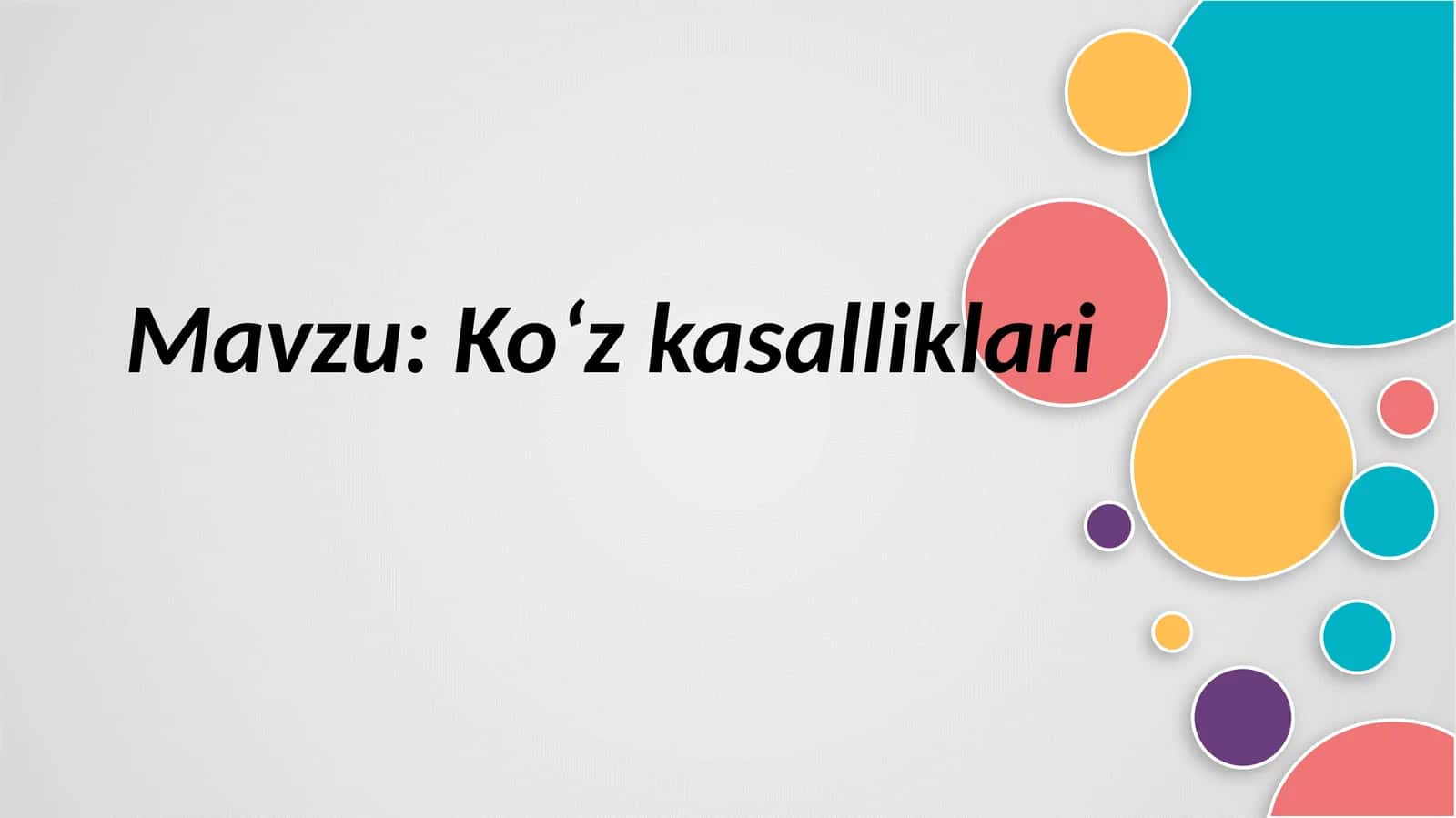 Koʻz kasalliklari 1