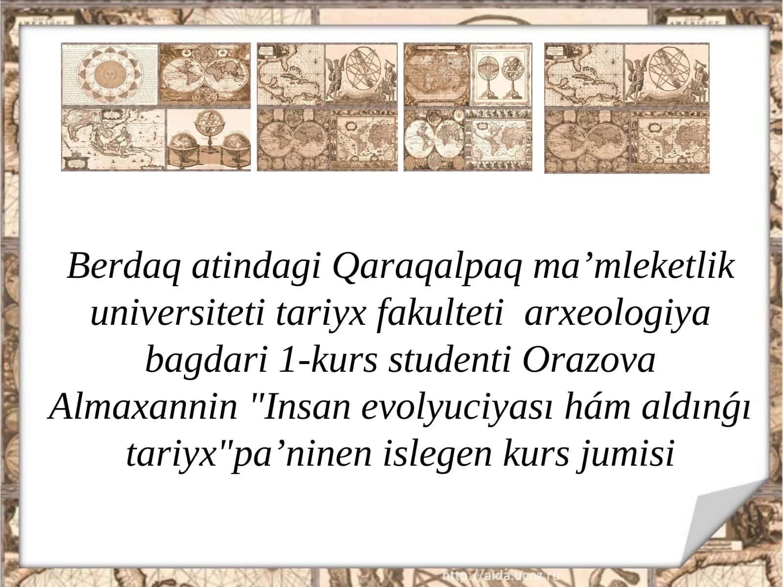 Alg`ashqı jámiyet tariyxı, xronologiyaıi, derekleri 1