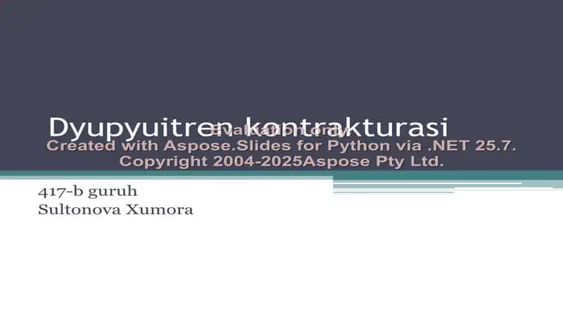 Dyupyuitren kontrakturasi 1