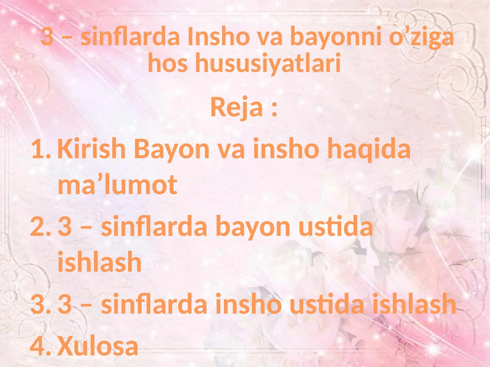 Insho va bayonni o’ziga hosh usuli sifatlari 1