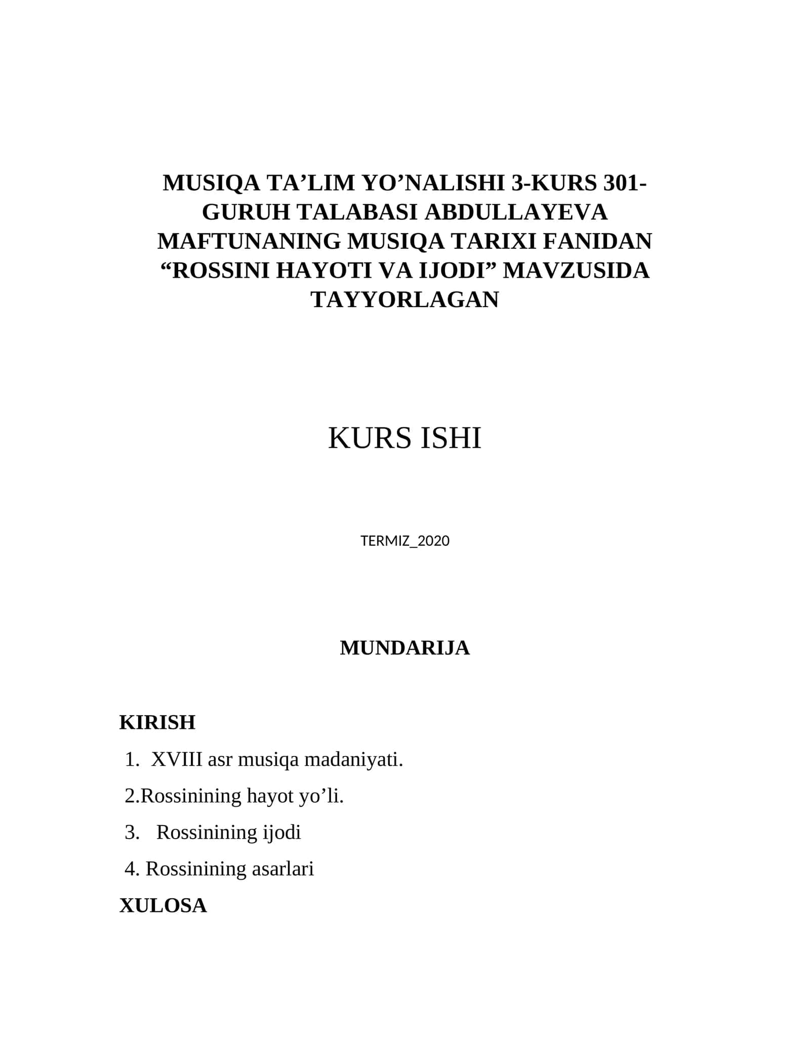 ROSSINI HAYOTI VA IJODI 1