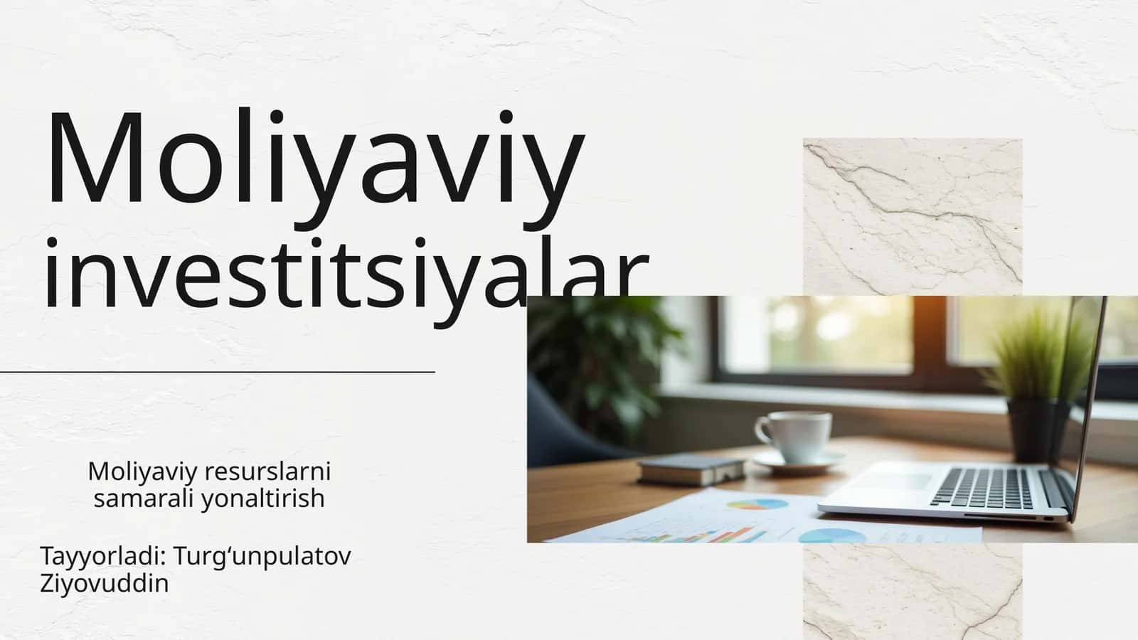 Moliyaviyinvestitsiyalar 1