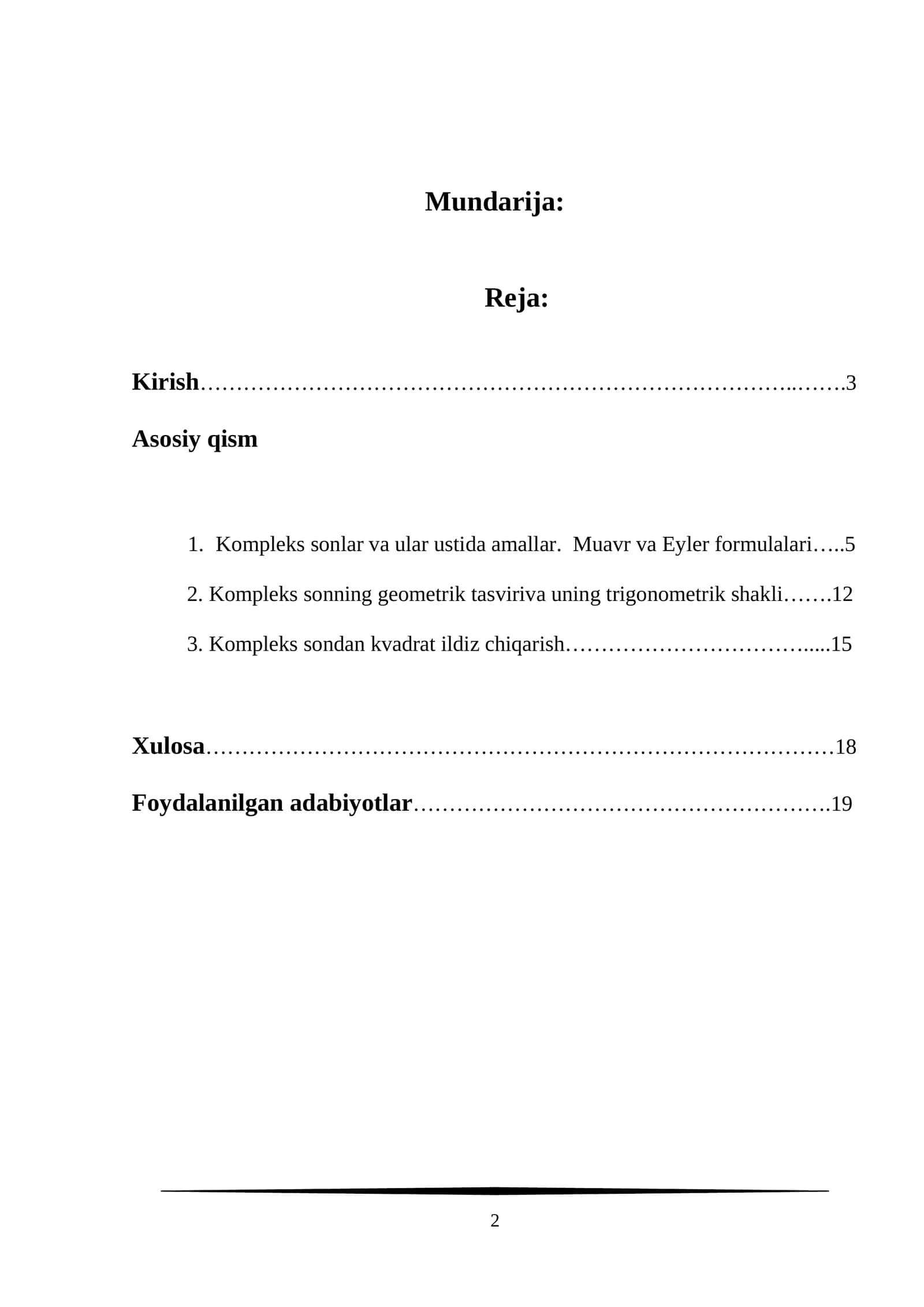 Kompleks sonlar va ular ustida amallar 1