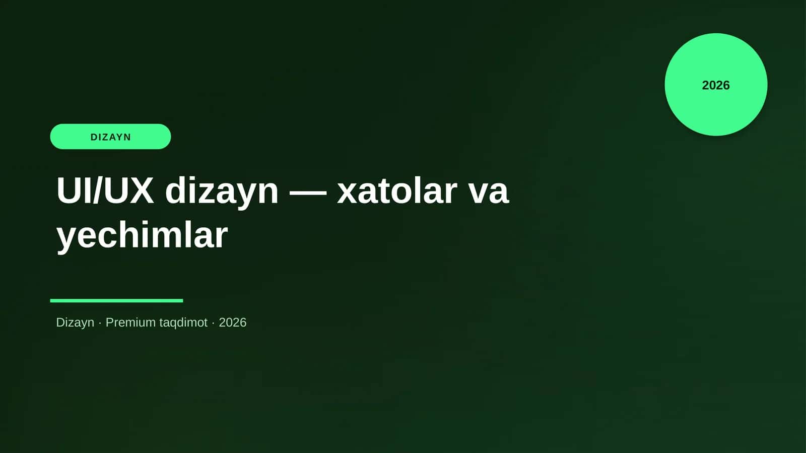 UI/UX dizayn — xatolar va yechimlar 1