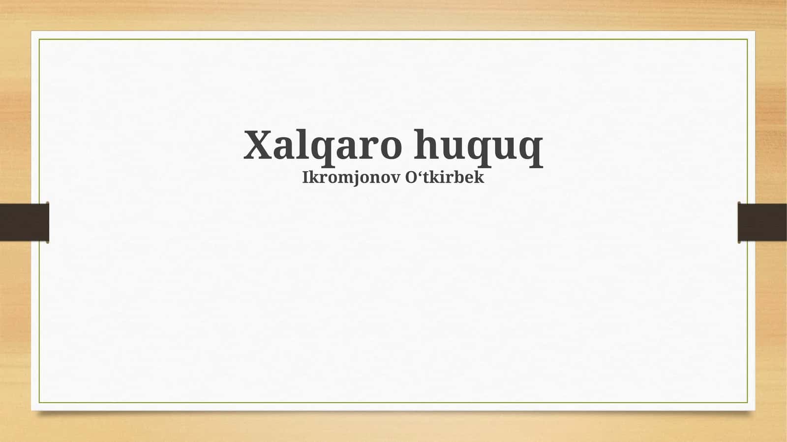 Xalqaro huquq 1
