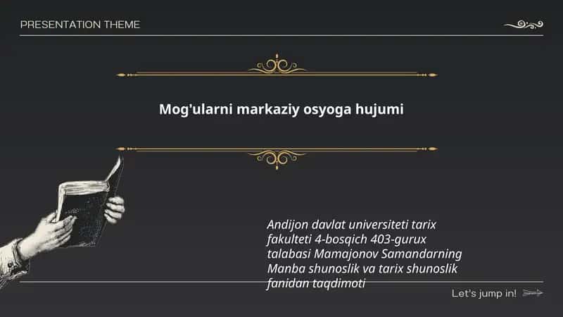 Mog'ularni markaziy osyoga hujumi 1