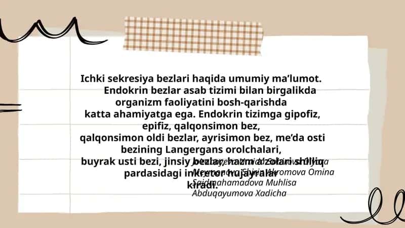 Ichki sekresiya bezlari 1