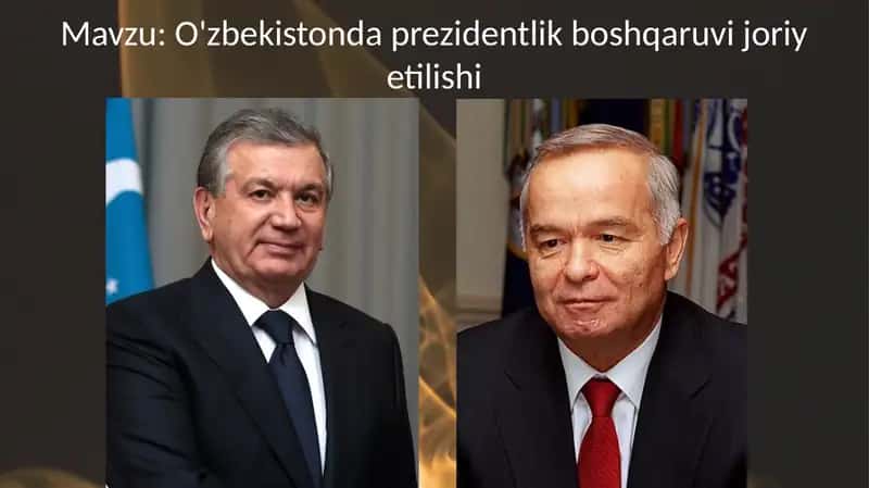 O'zbekistonda prezidentlik boshqaruvi joriy etilishi 1