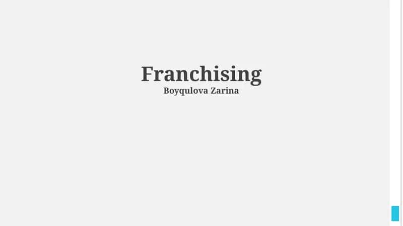 Franchising Fundamentals 1