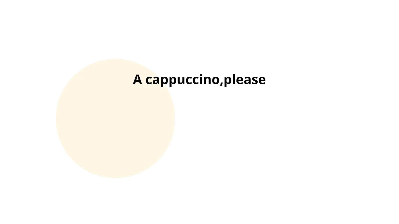 A cappuccino,please 1