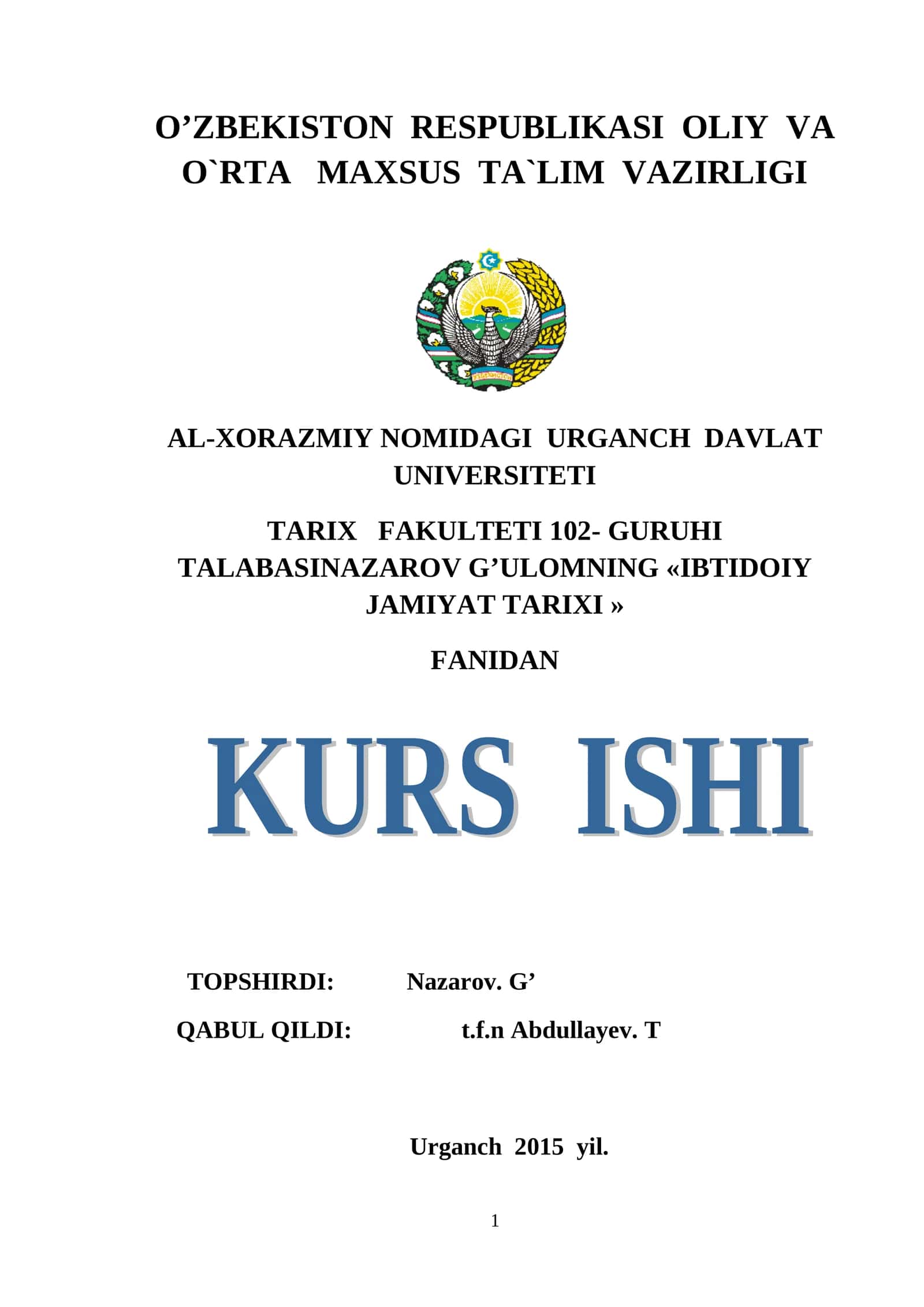 Neolit davrida mehnat qurollari tarkibida o’zgarishlar 1