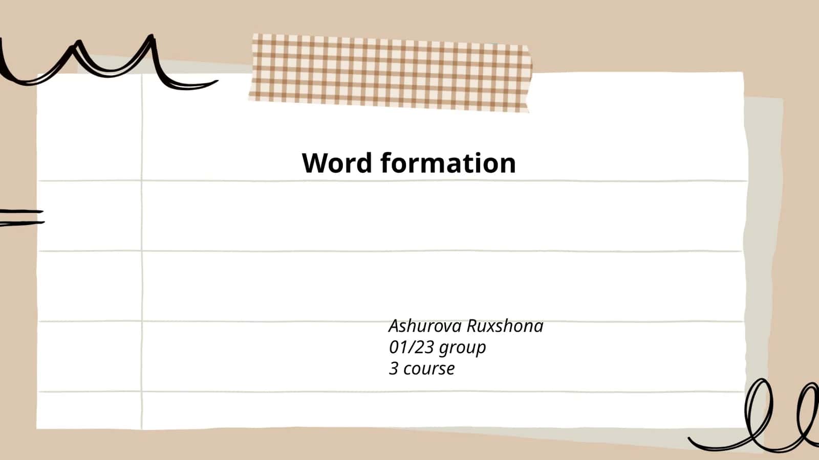 Word formation 1