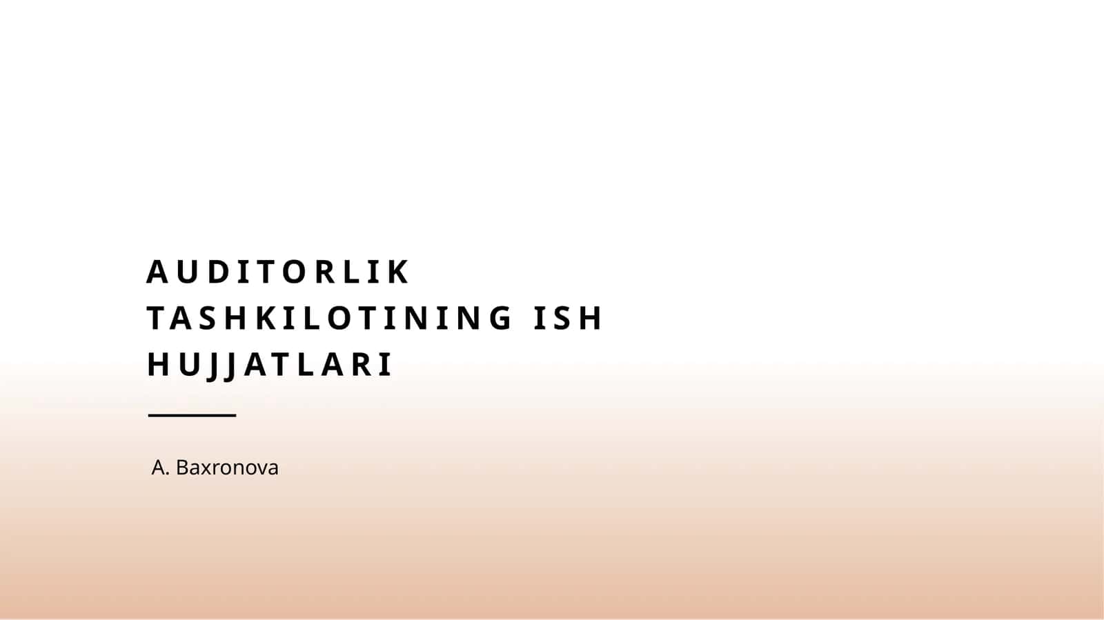 Auditorlik tashkilotining ish hujjatlari 1