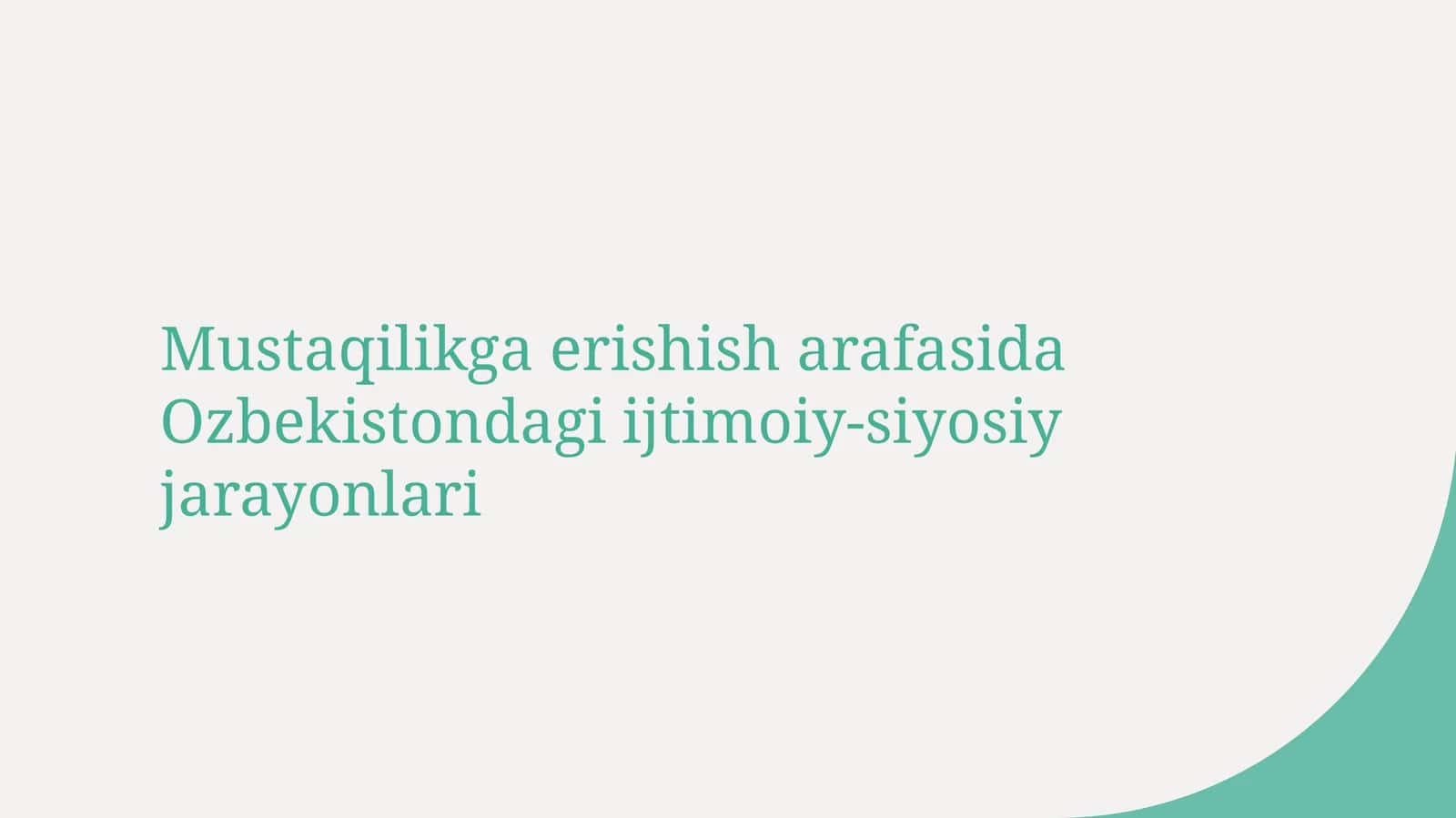 mustaqil yillaridagi uzb tarihi 1