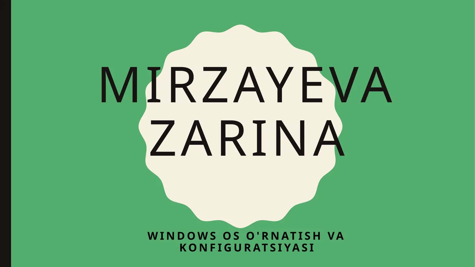 Windows O'rganish va konfiguratsiyasi 1