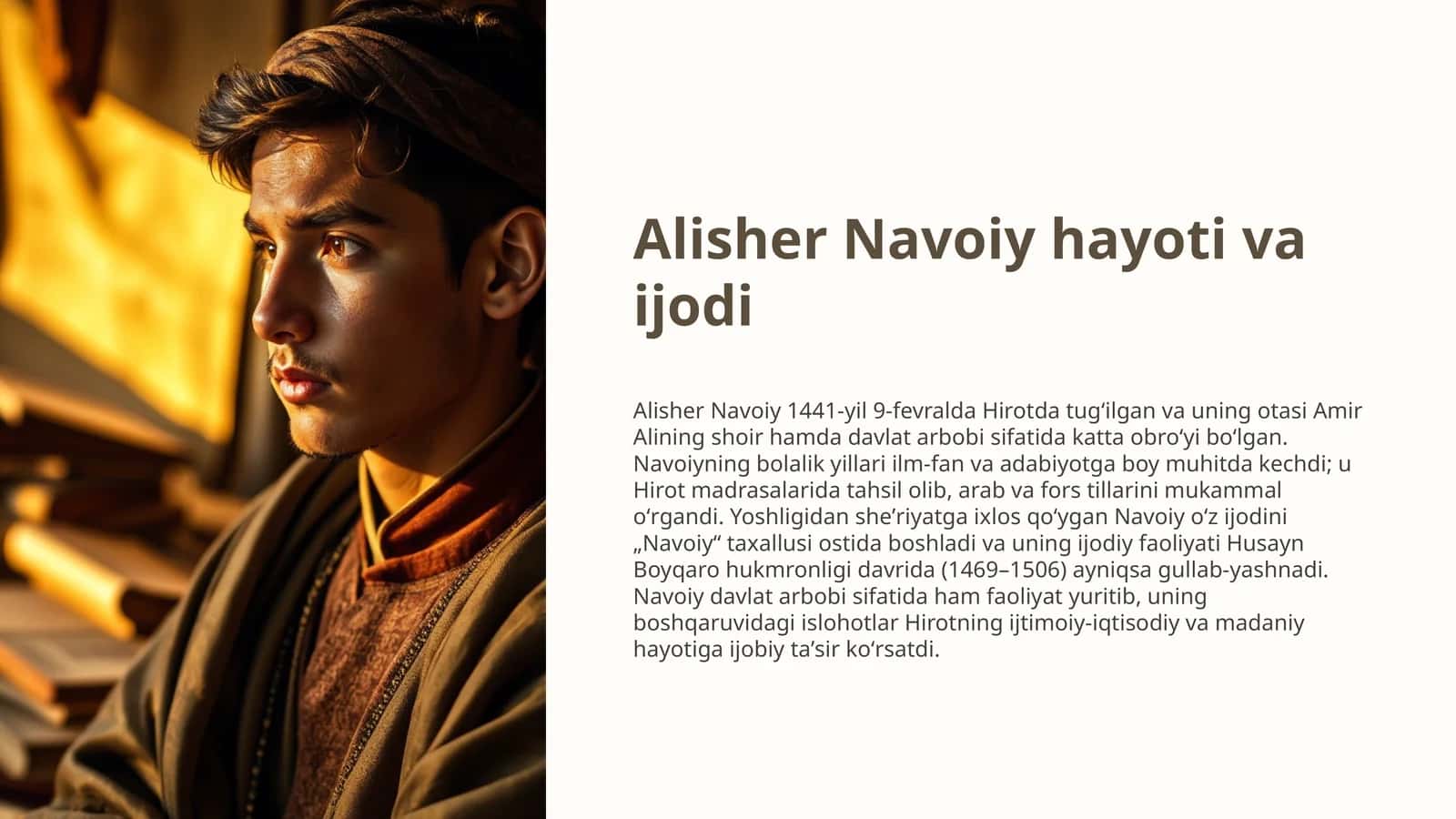 Alisher Navoiy hayoti va ijodi 1