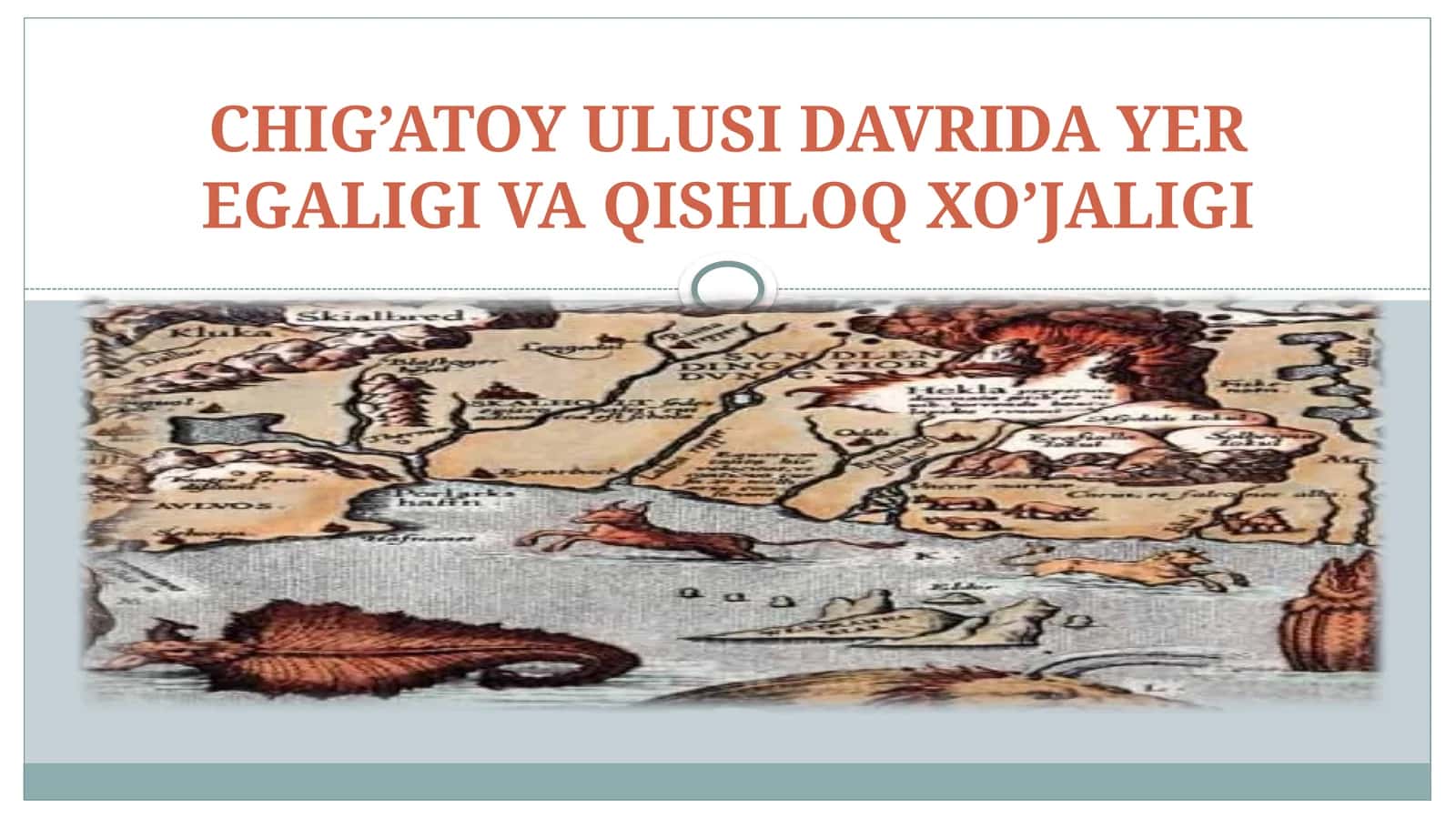 CHIG’ATOY ULUSI DAVRIDA YER EGALIGI VA QISHLOQ XO’JALIGI 1