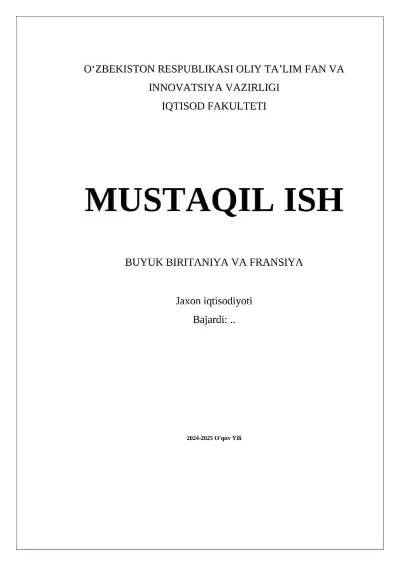 Buyuk Britaniya va Frantsiya Munosabatlari