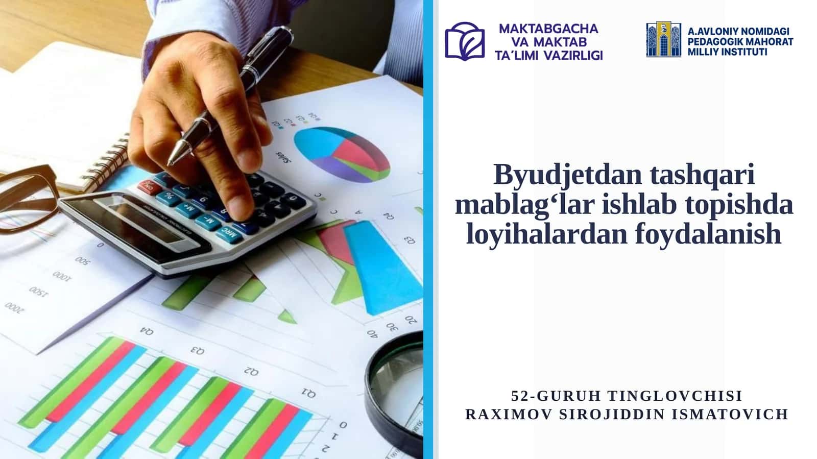 Byudjetdan tashqari mablag‘lar ishlab topishda loyihalardan foydalanish 1