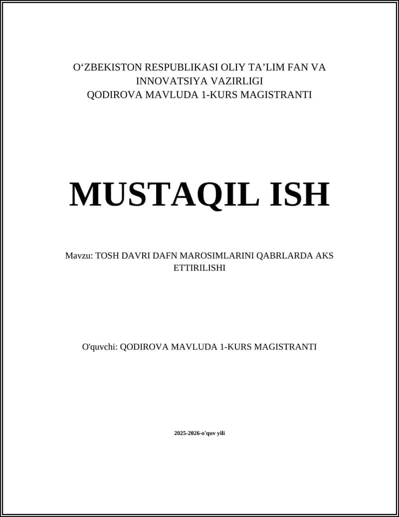 Tosh davri dafn marosimlarini qabrlarda aks ettirilishi 1