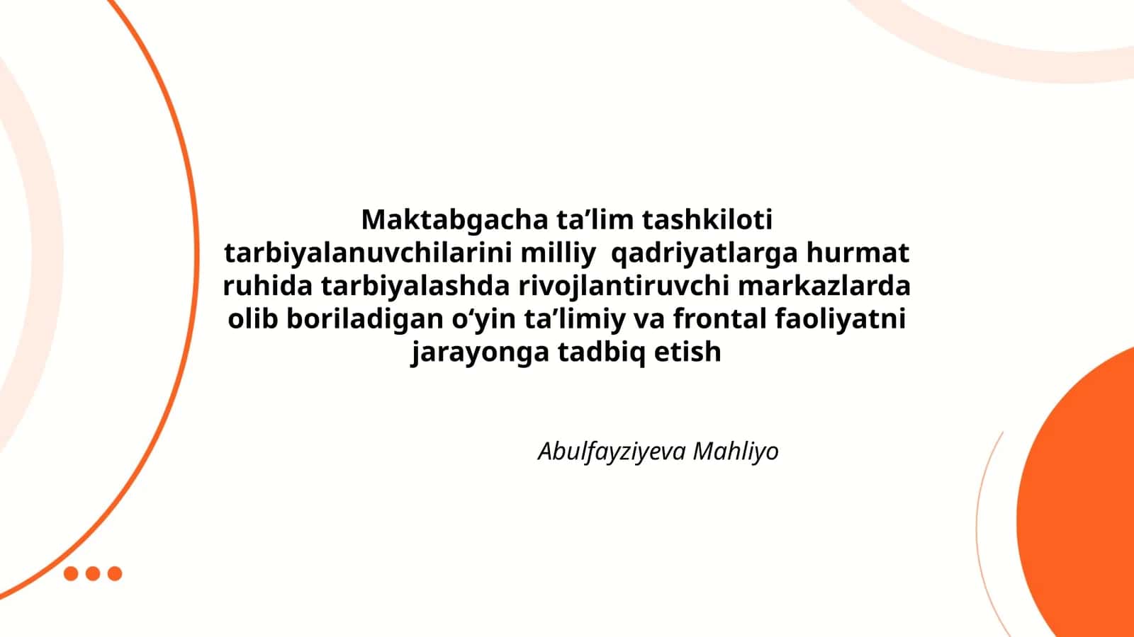 Abulfayziyeva Mahliyo 1