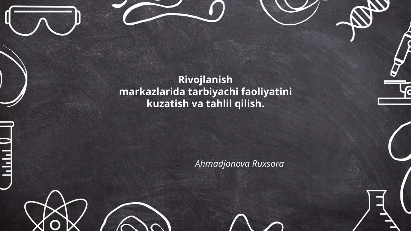 Tarbiyachi faoliyati kuzatuv usullari 1