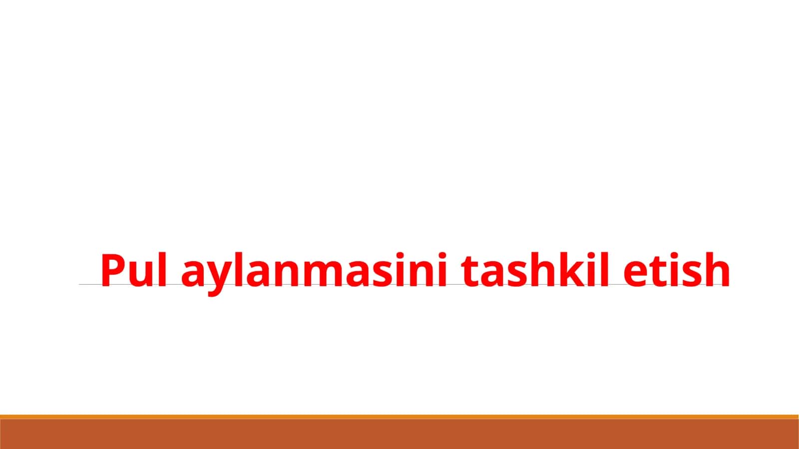 Naqd pul aylanmasi va uni tashkil qilish prinsiplari 1