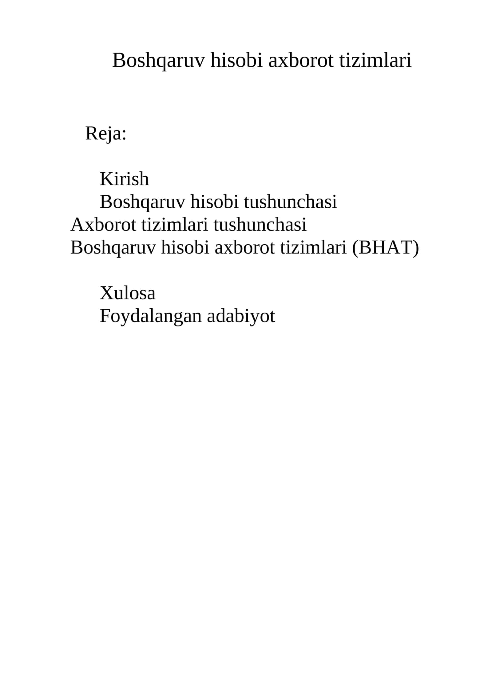 Boshqaruv hisobi axborot tizimlari 1