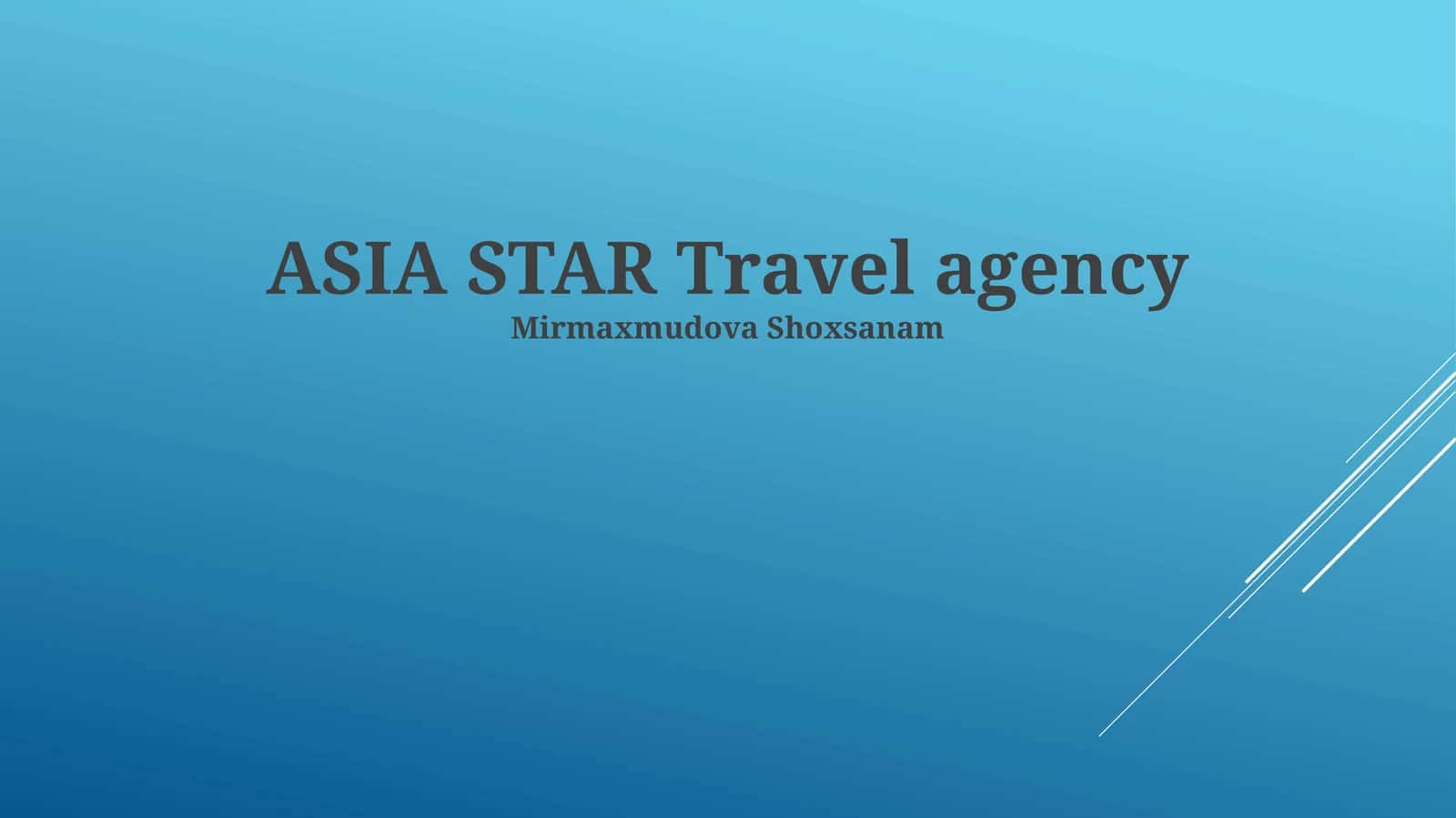 ASIA STAR Travel agency 1