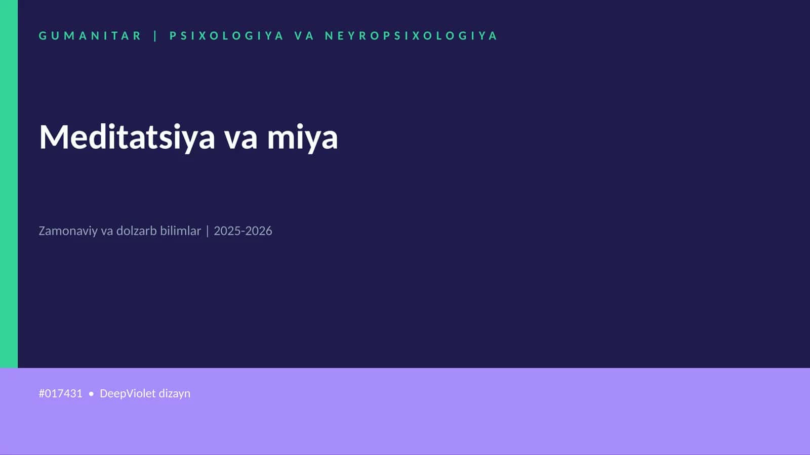 Meditatsiya va miya 1