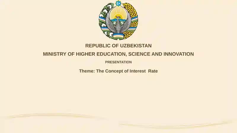 The Concept of Interest Rate