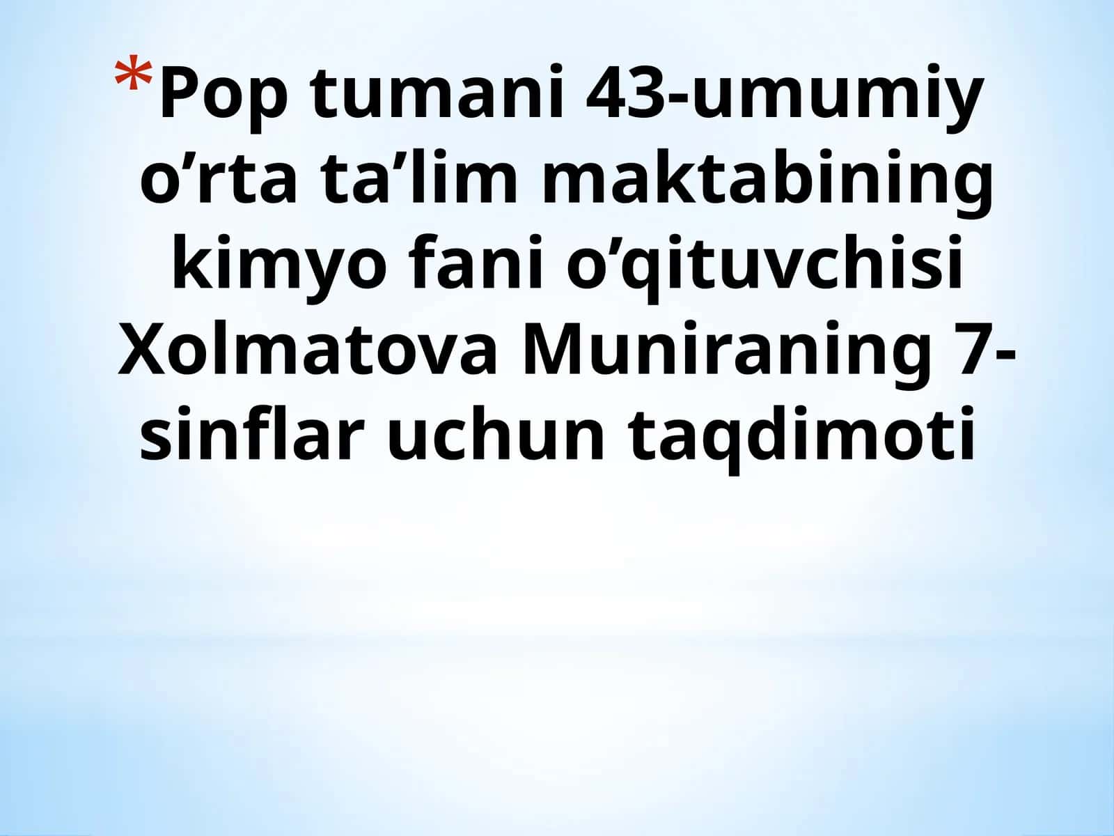 Tuzlarni olinishi va xossalari 1