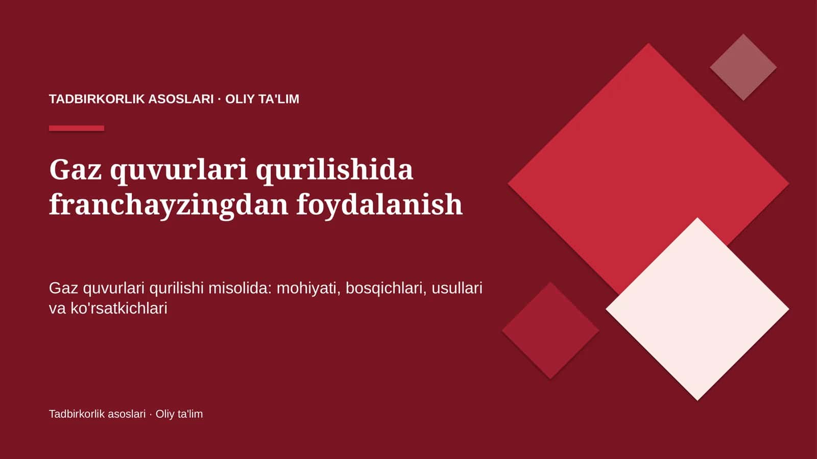 gaz quvurlari qurilishida franchayzingdan foydalanish 6431 1