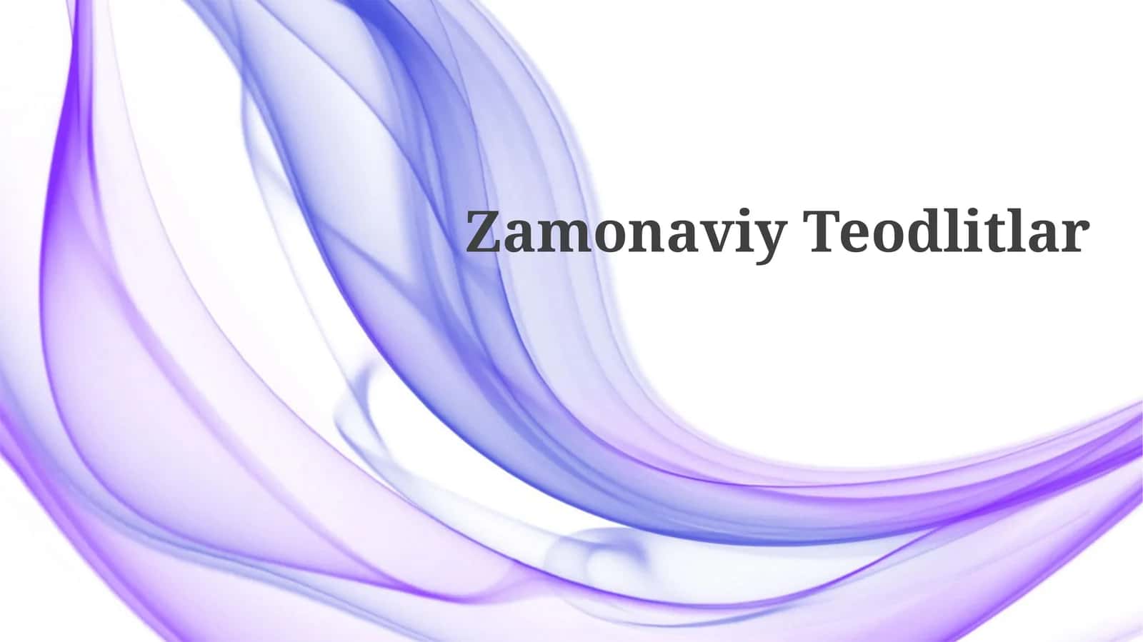 Zamonaviy Teodlitlar 1