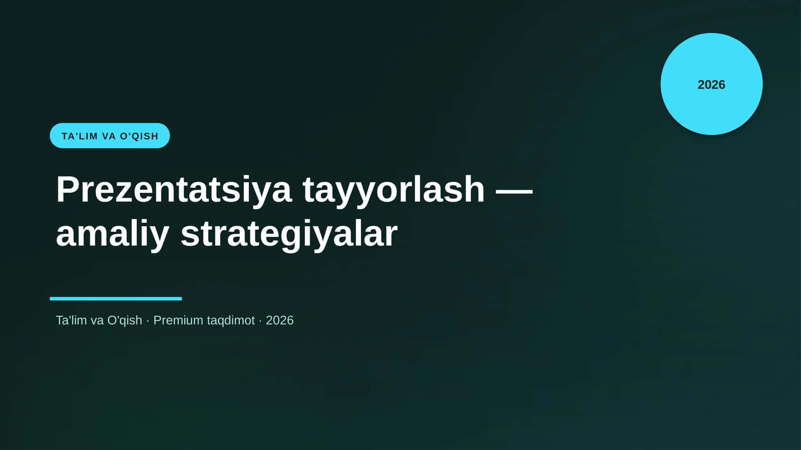 Prezentatsiya tayyorlash — amaliy strategiyalar 1