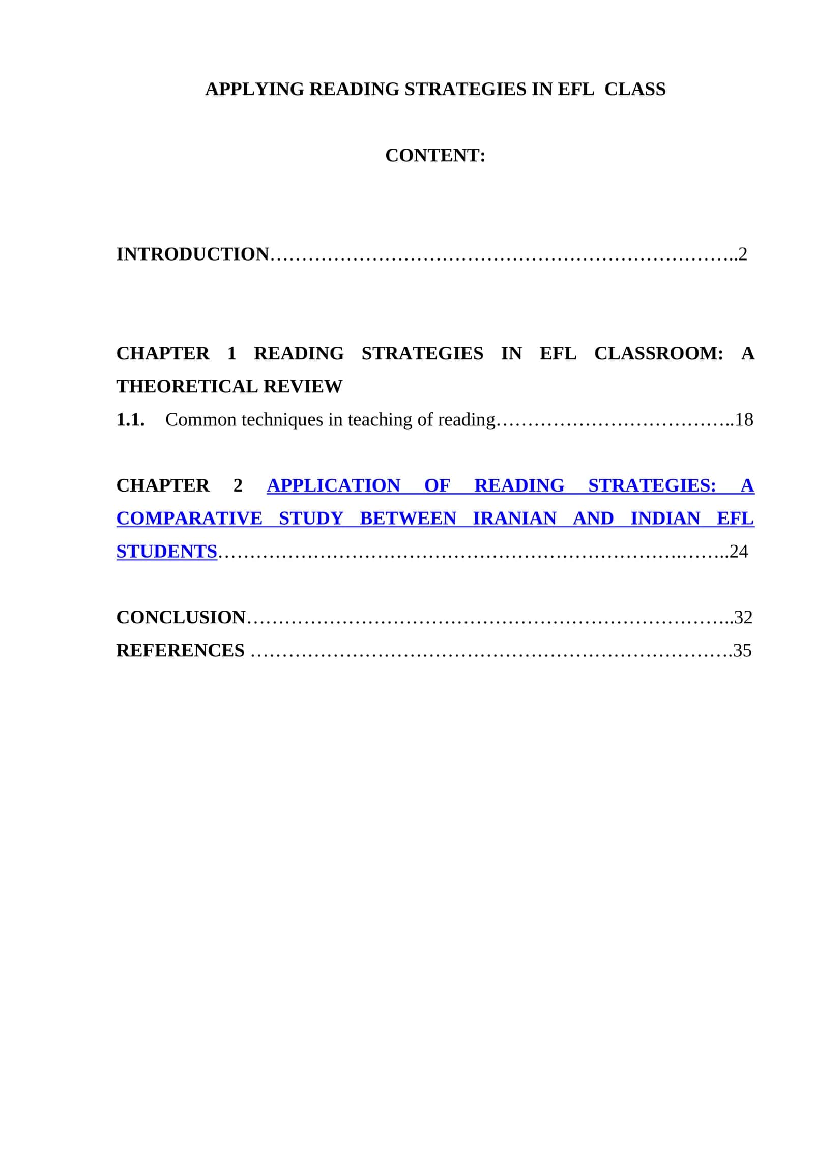 APPLICATION OF READING STRATEGIES: A COMPARATIVE STUDY BETWEEN IRANIAN AND INDIAN EFL STUDENTS 1