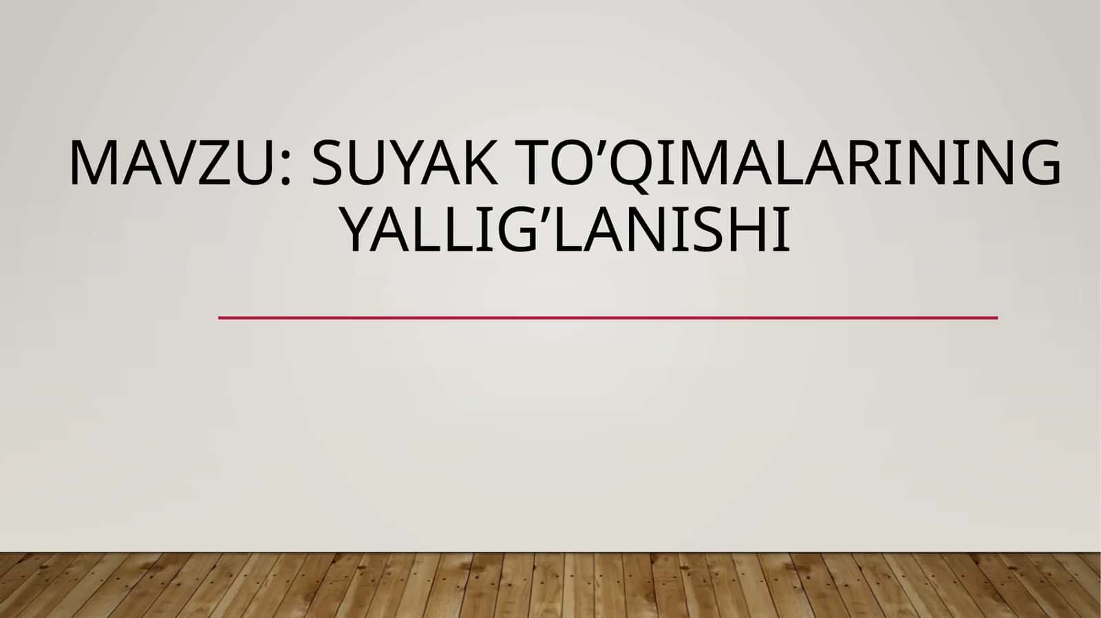 Suyak to’qimalarining yallig’lanishi 1