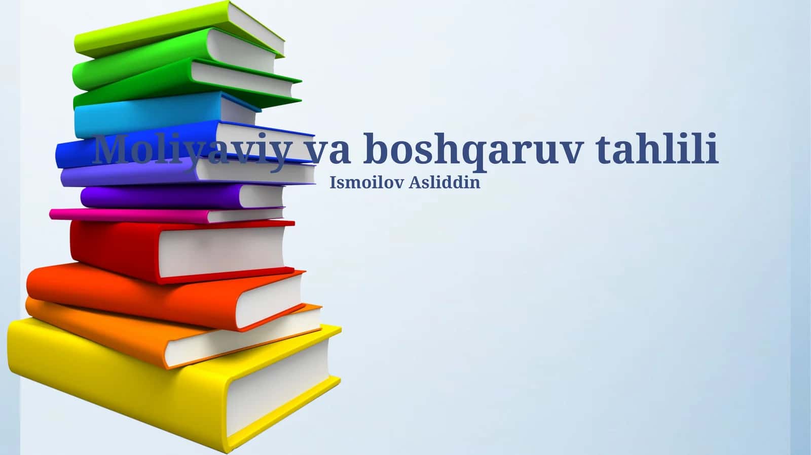 Moliyaviy va boshqaruv tahlili 1