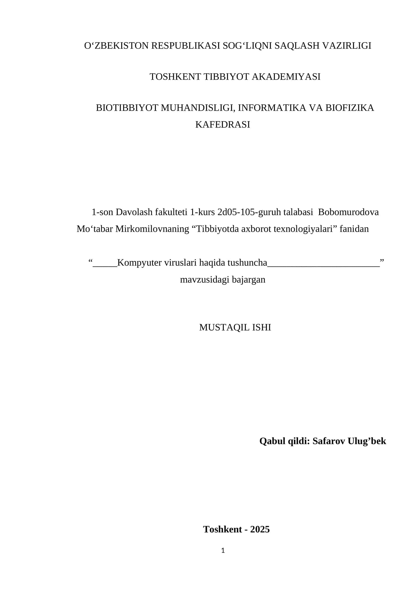 Kompyuter viruslari haqida tushuncha 1